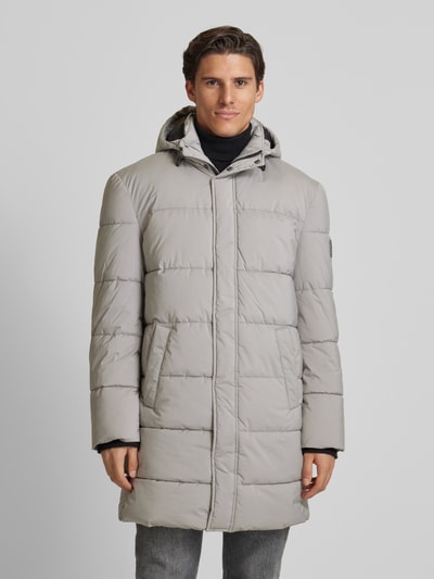 Christian Berg Men Steppjacke mit Kapuze Stein 4