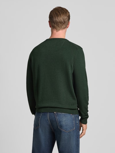 Fynch-Hatton Gebreide pullover met ronde hals Flessengroen - 5