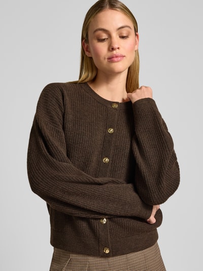 Jake*s Collection Regular Fit Jacke in Strick-Optik mit Rundhalsausschnitt Dunkelblau 3