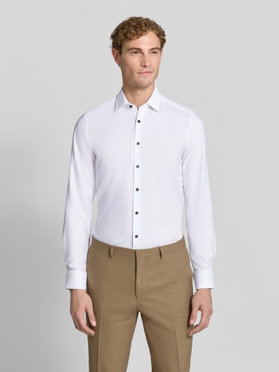 OLYMP Level 5 Body Koszula biznesowa o kroju slim fit z mieszanki bawełny Biały 4