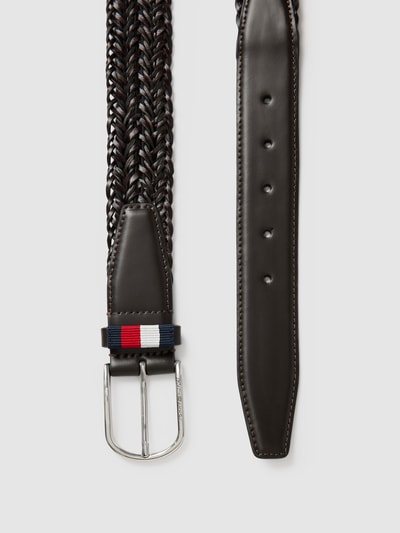 Tommy Hilfiger Ledergürtel mit Zopfmuster Modell 'BUSINESS BRAIDED' Dunkelbraun 3