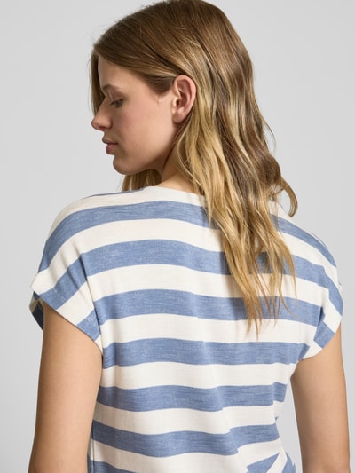 ONLY Relaxed Fit T-Shirt aus fein gestricktem Viskose-Mix Modell 'LIRA LIFE' Jeansblau 3
