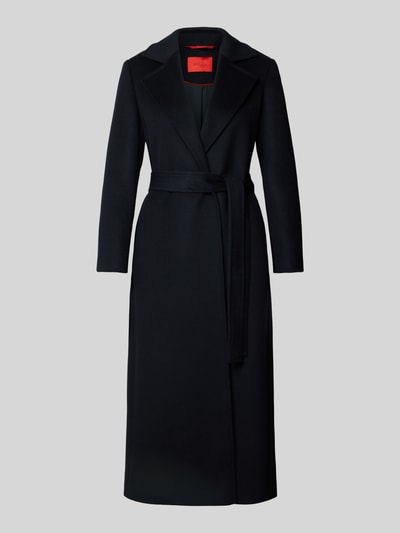 MAX&Co. Regular fit lange wollen jas met reverskraag, model 'LONGRUN' Marineblauw - 2