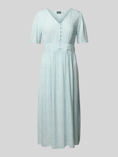 Pieces Tailliertes Freizeitkleid aus reiner Viskose Modell 'TALA' Hellblau 2
