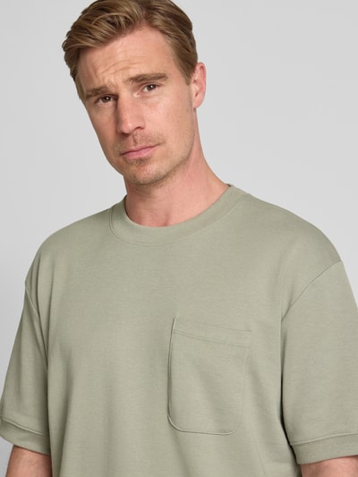 Lindbergh Oversized Sweatshirt mit Brusttasche Khaki 3