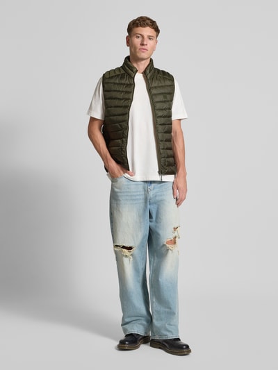 Jack & Jones Gewatteerde bodywarmer met ritszakken Olijfgroen - 1