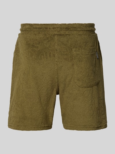 Produktfoto, Shorts aus Frottee mit Tunnelzug Modell 'TONY' von Shiwi im Regular Fit, grün, Baumwoll-Mix, elastischer Bund, strukturierte Oberfläche