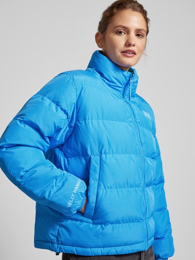 Helly Hansen Pikowana kurtka z kapturem z nadrukiem z logo Królewski niebieski 3