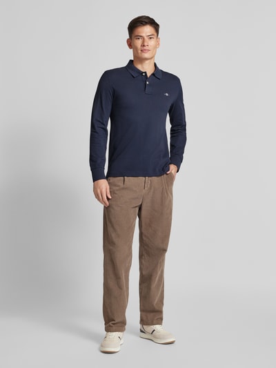 Gant Regular Fit Poloshirt mit Label-Stitching Modell 'SHIELD' Marine 1