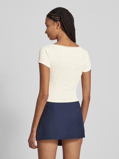 Only Regular Fit T-Shirt in Rippoptik Modell 'LEMONE' Offwhite 5