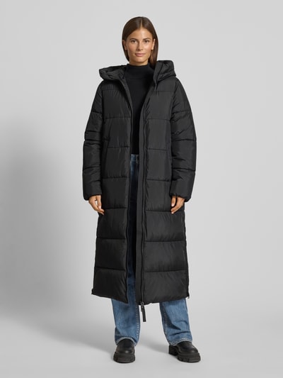 Jake*s Casual Gewatteerde jas met capuchon Zwart - 1