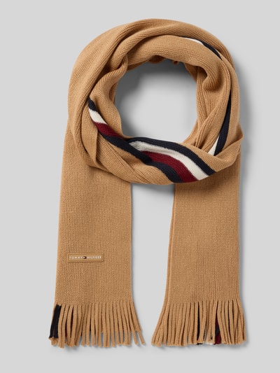 Tommy Hilfiger Sjaal van een wolmix  Beige - 1