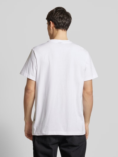 G-Star Raw Loose Fit T-Shirt mit Label-Print Modell 'Flock' Weiss 5