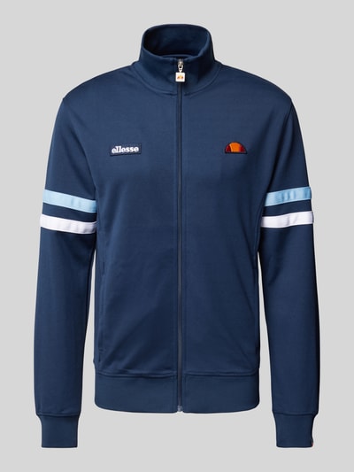 Ellesse Sweatjack met labelstitching, model 'ROMA' Donkerblauw - 2