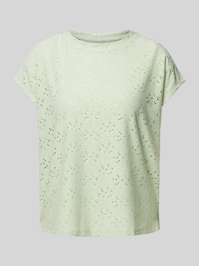 Only T-Shirt mit Lochstickerei Modell 'SMILLA' Mint 2