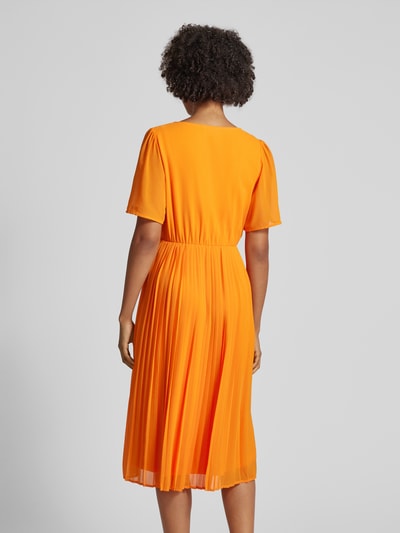 Vila Midikleid in Wickel-Optik Modell 'JANELLE' Orange 5