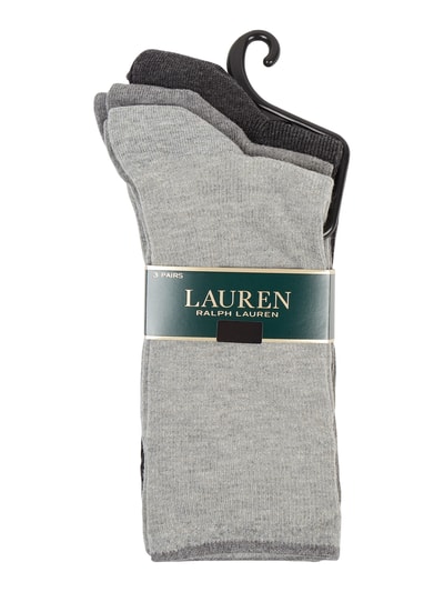 Lauren Ralph Lauren Socken mit Stretch-Anteil im 3er-Pack  Mittelgrau Melange 2