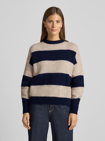 Weekend Max Mara Comfort Fit Strickpullover aus Alpaka-Woll-Mix Modell 'TUONO' Dunkelblau 4