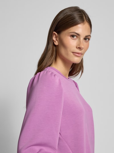 Selected Femme Sweatshirt mit gerippten Abschlüssen Modell 'TENNY' Fuchsia 3