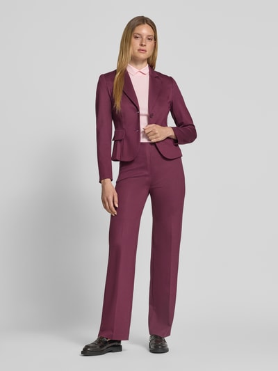 Marc Cain Slim Fit Blazer mit Pattentaschen Bordeaux 1