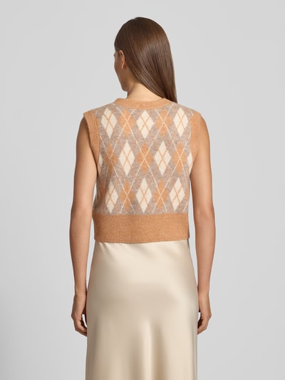 SUNCOO PARIS Weste mit Rundhalsausschnitt Modell 'PHILO' Camel 5