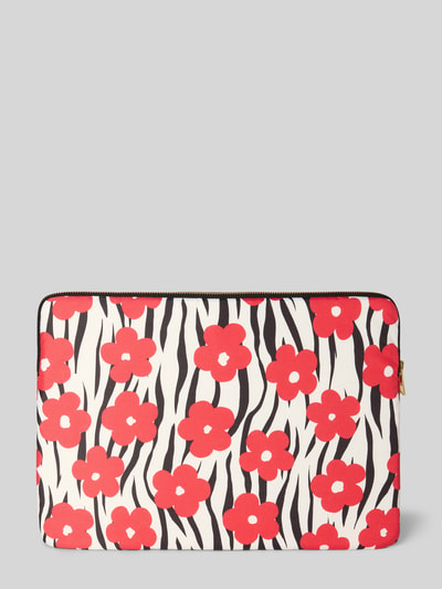 Productfoto, Laptoptas met logopatch model 'Wildflower' van WOUF, hoofdvak met ritssluiting, all-over dierenprint en bloemenprint