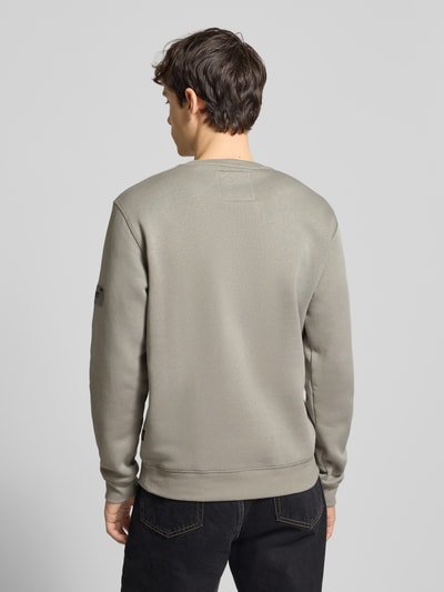 G-Star Raw Sweatshirt mit Label-Print Hellgrau 5