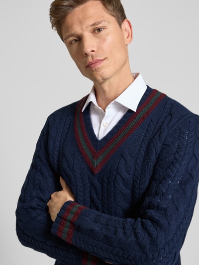 Polo Ralph Lauren Regular fit gebreide pullover van een mix van wol en kasjmier Marineblauw - 3