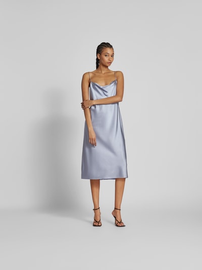 Filippa K Midikleid aus Seide-Mix Blau 4