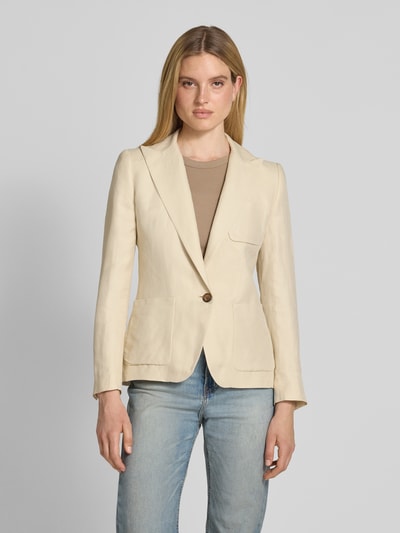 Lauren Ralph Lauren Blazer met opgestikte borstzak, model 'LURLEEN' Beige - 4