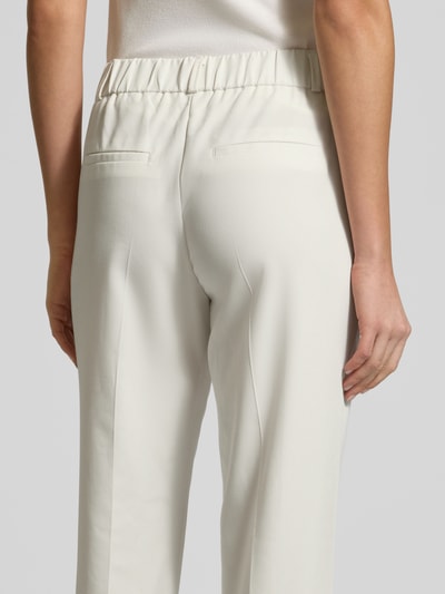 Christian Berg Woman Spodnie materiałowe o kroju tapered fit z elastycznym pasem Złamany biały 3
