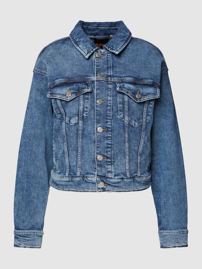 BOSS Orange Jeansjacke aus merzerisiertem Baumwoll-Mix Blau 2