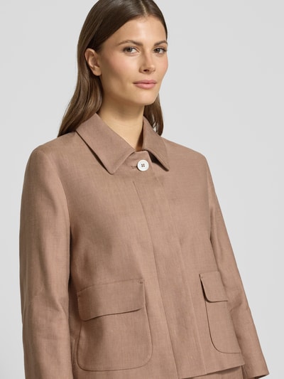Windsor Blazer met opgestikte klepzakken Hazelnoot - 3