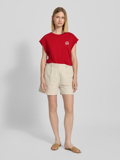 s.Oliver RED LABEL Relaxed Fit T-Shirt aus reiner Baumwolle Rot 1