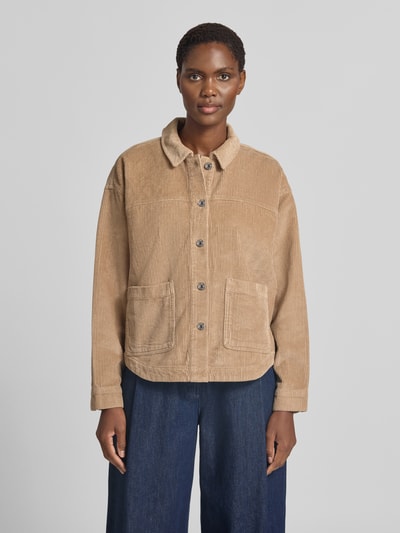 VERO MODA Relaxed Fit Langarmbluse aus reiner Baumwolle Modell 'JAMIE' Sand 4