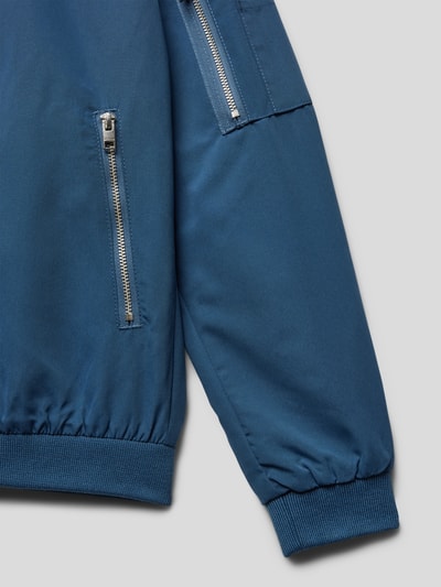 Jack & Jones Bomberjacke mit Reißverschlusstaschen Modell 'ERUSH' Blau 2