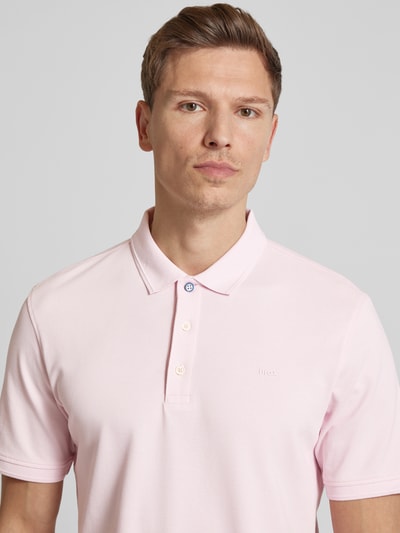 Brax Regular fit poloshirt met labelprint, model 'Pete' Rosé - 3