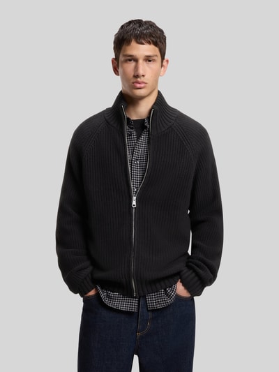 HUGO Blue Strickjacke mit Reißverschluss Modell 'Sonzie' BLACK 4