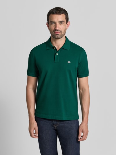 GANT Koszulka polo o kroju regular fit z czystej bawełny Butelkowy zielony 4