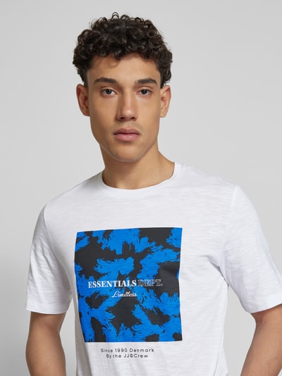 Jack & Jones T-Shirt mit Label-Print Modell 'JEFF' Weiss 3