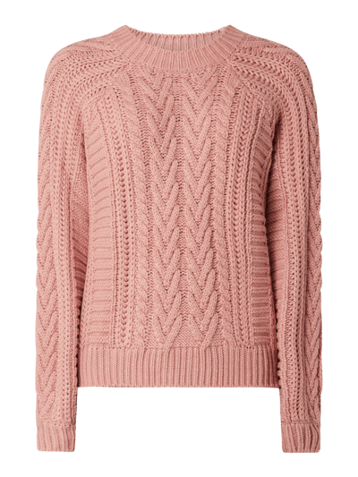 REVIEW Pullover mit Zopfmuster  Rose 2