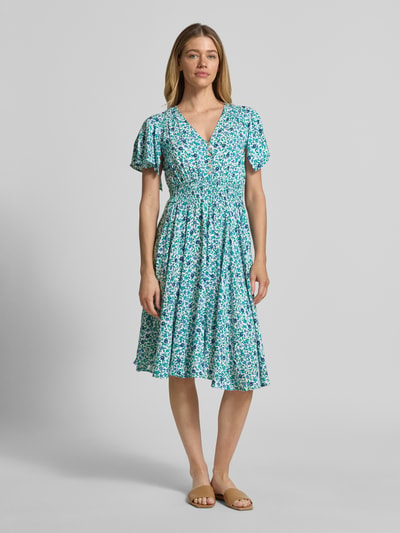 Apricot Knielanges Kleid aus Viskose Tuerkis 4