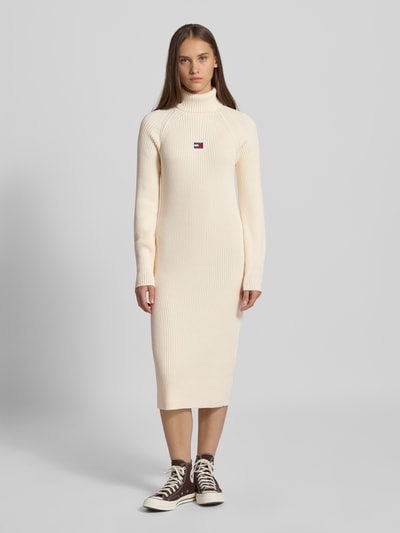 Tommy Jeans Schmales Strickkleid aus reiner Baumwolle Weiss 4