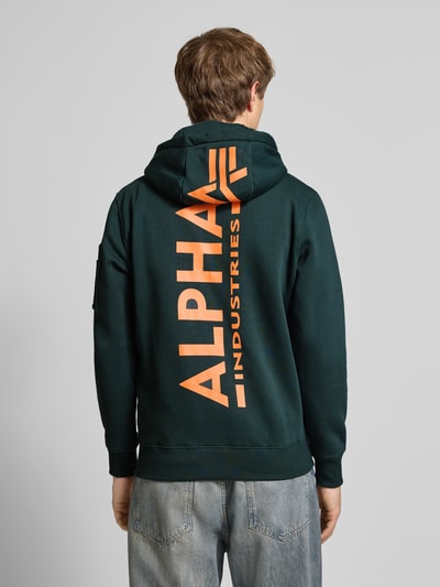 Alpha Industries Regular Fit Hoodie mit Logo-Patch Petrol 5