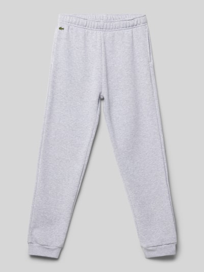 Lacoste Sweatpants met logostitching Middengrijs gemêleerd - 1