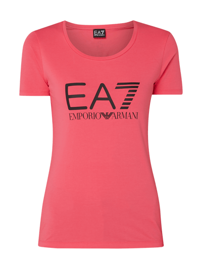 EA7 Emporio Armani T-Shirt mit Logo-Prints Rot 2