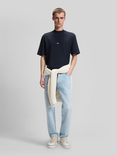 HUGO Blue Regular Fit T-Shirt aus reiner Baumwolle Modell 'NIEROS' Marine 1