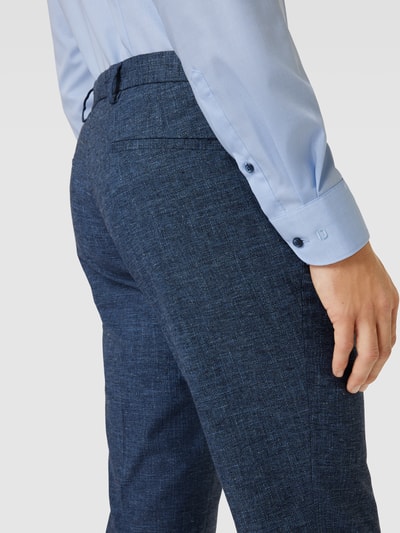 CG - Club of Gents Slim fit pantalon in gemêleerde look, model 'Paco' Marineblauw - 3