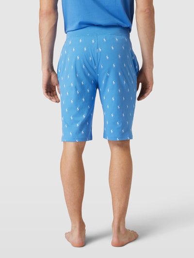 Polo Ralph Lauren Underwear Slim Fit Sweatshorts mit Allover-Logo-Muster Modell 'LIQUID COTTON' Bleu 5