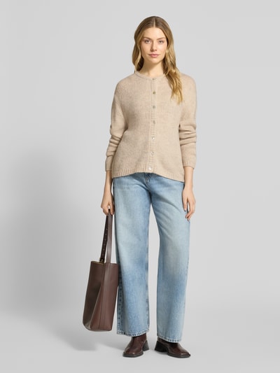 s.Oliver RED LABEL Regular fit gebreid jack van alpaca Beige - 1